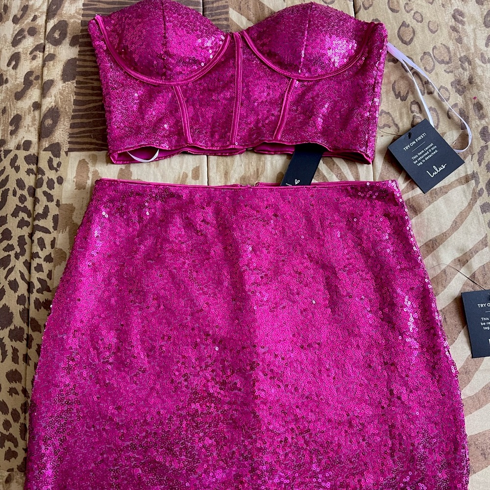 Lulus 2 piece sequin set